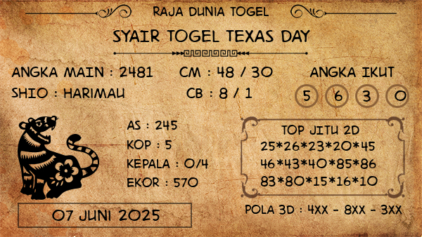 Prediksi Texas Day